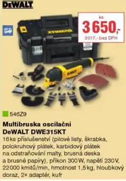 DEK Dewalt multibruska oscilační dwe315kt nabídka