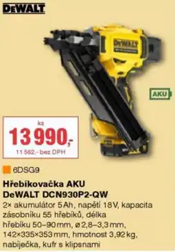 DEK DeWalt hřebíkovačka aku Dcn930P2-Qw nabídka