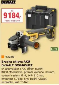 DEK DeWalt bruska úhlová AKU DCG405H2T nabídka