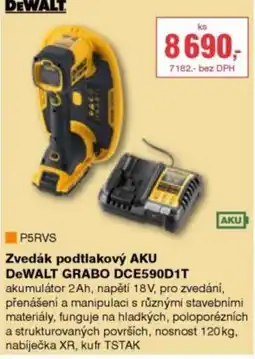 DEK Dewalt zvedák podtlakový aku grabo dce590d1t nabídka