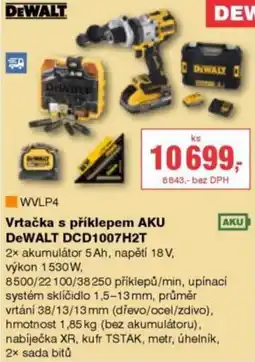 DEK Dewalt vrtáčka s příklepem aku dcd1007h2t nabídka