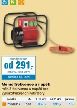 DEK Měnič frekvence a napětí nabídka