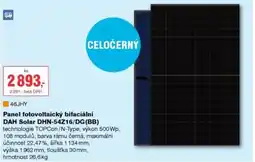 DEK Dah solar panel fotovoltaický bifaciální dhn-54z16/dg(bb) nabídka