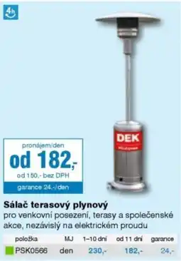 DEK DEK sálač terasový plynový nabídka