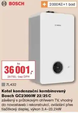 DEK Bosch kotel kondenzační kombinovaný gc2300iw 22/25 c nabídka