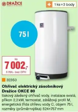 DEK Dražice ohřívač elektrický zásobníkový okce 80 nabídka