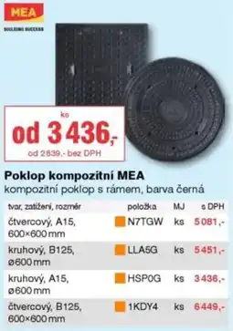 DEK MEA poklop kompozitní nabídka