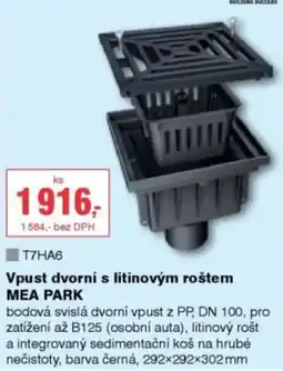 DEK Mea park vpust dvorni s litinovym rostem nabídka