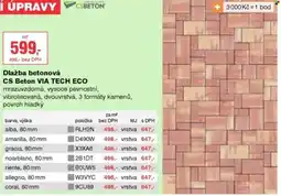 DEK Dlažba betonová CS Beton Via Tech Eco nabídka