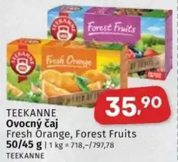 Coop Teekanne ovocný čaj fresh orange, forest fruits nabídka