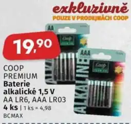Coop Coop premium baterie alkalické 1,5 v aa lr6, aaa lr03 nabídka
