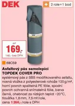 DEK Asfaltový pás samolepicí topdek cover pro nabídka