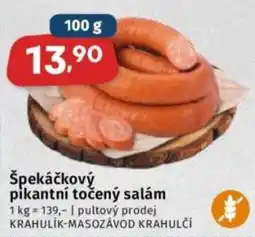 Coop Špekáčkový pikantní točený salám nabídka