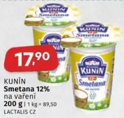 Coop Kunín Smetana 12% na vaření nabídka
