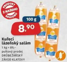 Coop Drůbežářský kuřecí lázeňský salám nabídka