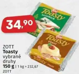Coop Zott Toasty vybrané druhy nabídka