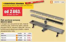 DEK Žlab sprchový nerezový WECCO WZ03 nabídka
