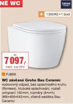 DEK Grohe WC závěsné Bau Ceramic nabídka
