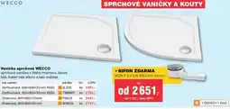 DEK Wecco vanička sprchová nabídka