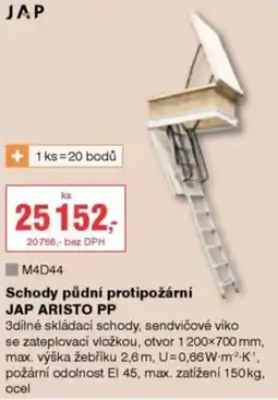 DEK Schody půdní protipožární JAP Aristo PP nabídka