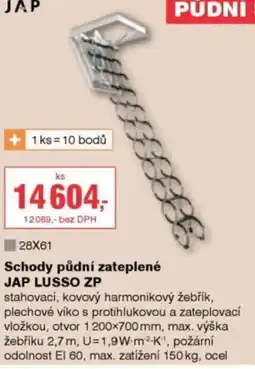 DEK Schody půdní zateplené JAP Lusso ZP nabídka