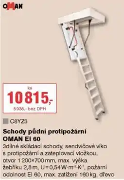 DEK Oman schody půdní protipožární EI 60 nabídka