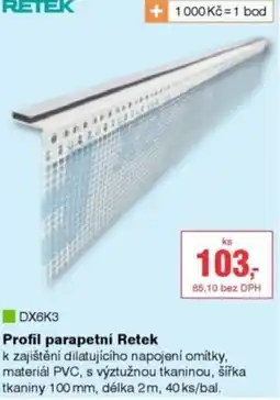 DEK Retek Profil parapetní nabídka