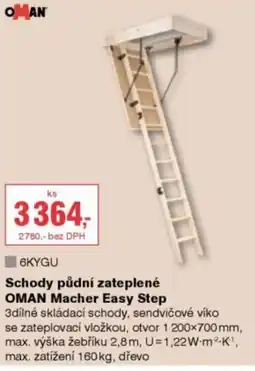 DEK Oman schody půdní zateplené Macher easy step nabídka