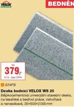 DEK Velox deska bednicí WS 25 nabídka