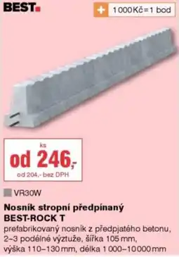 DEK Best nosník stropní předpínaný best-rock T nabídka