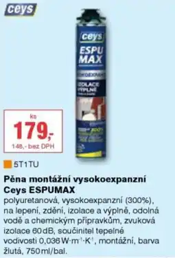 DEK Ceys pěna montážní vysokoexpanzní Espumax nabídka