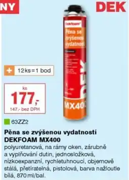 DEK Dekfoam pěna se zvýšenou vydatností MX400 nabídka