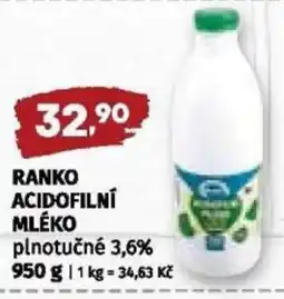 Coop Ranko acidofilní mléko nabídka