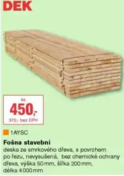 DEK Fošna stavební nabídka