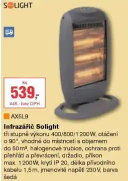 DEK Solight infrazářič nabídka