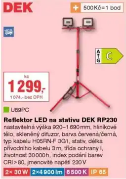 DEK DEK Reflektor LED na stativu RP230 nabídka
