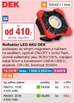 DEK DEK Reflektor LED AKU nabídka