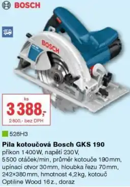 DEK Bosch pila kotoučová GKS 190 nabídka