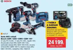 DEK Sada AKU nářadí Bosch GSR+GDX+GWS+GBH 18V nabídka