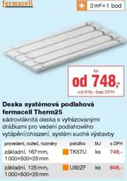DEK fermacell deska systémová podlahová fermacell therm25 nabídka