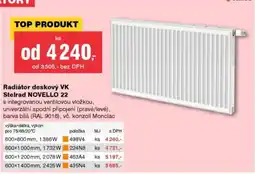 DEK Stelrad Radiátor deskový VK NOVELLO 22 nabídka