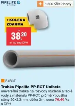 DEK Pipelife trubka pp-rect unibeta nabídka