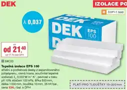 DEK DEK tepelná izolace EPS 100 nabídka