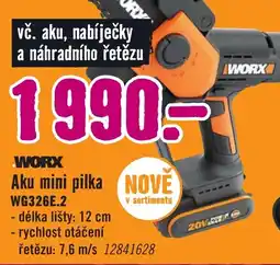 Hornbach Worx aku mini pilka WG326E.2 nabídka