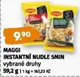 Coop Maggi instantní nudle 5min vybrané druhy nabídka