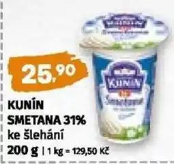 Coop Kunín smetana 31% ke šlehání nabídka