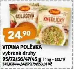 Coop Vitana polévka vybrané druhy nabídka