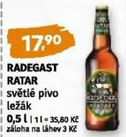 Coop Radegast ratar světlé pivo ležák nabídka