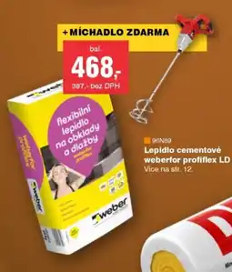 DEK Lepidlo cementové weberfor profifiex LD nabídka