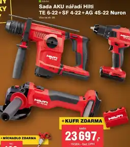 DEK Hilti sada AKU nářadí TE 6-22+SF 4-22_AG 4S-22 Nuron nabídka